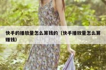 快手的播放量怎么算钱的（快手播放量怎么算赚钱）