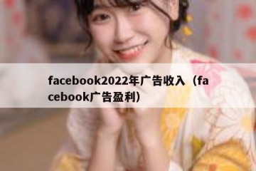 facebook2022年广告收入（facebook广告盈利）