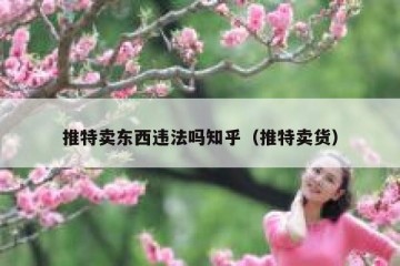 推特卖东西违法吗知乎（推特卖货）