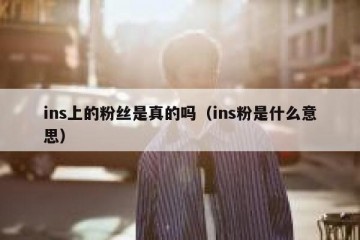 ins上的粉丝是真的吗（ins粉是什么意思）