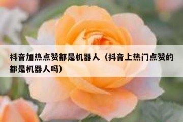 抖音加热点赞都是机器人（抖音上热门点赞的都是机器人吗）