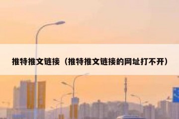 推特推文链接（推特推文链接的网址打不开）