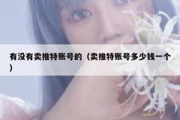 有没有卖推特账号的（卖推特账号多少钱一个）