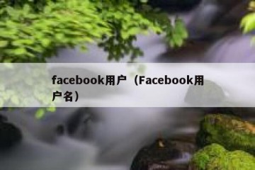 facebook用户（Facebook用户名）