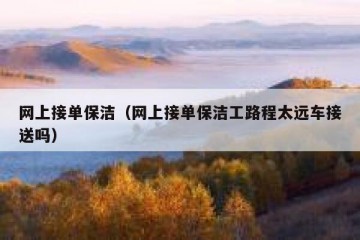 网上接单保洁（网上接单保洁工路程太远车接送吗）