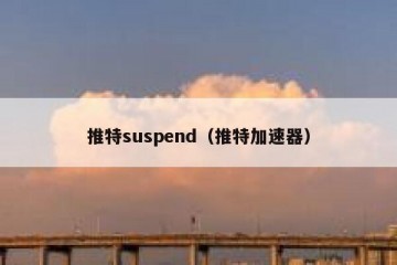 推特suspend（推特加速器）
