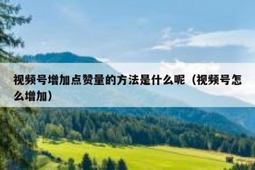 视频号增加点赞量的方法是什么呢（视频号怎么增加）