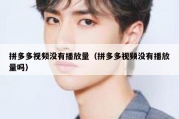 拼多多视频没有播放量（拼多多视频没有播放量吗）