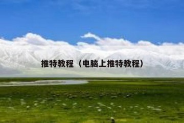 推特教程（电脑上推特教程）