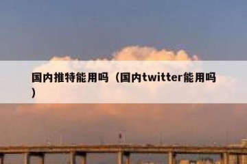 国内推特能用吗（国内twitter能用吗）