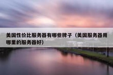 美国性价比服务器有哪些牌子（美国服务器用哪里的服务器好）