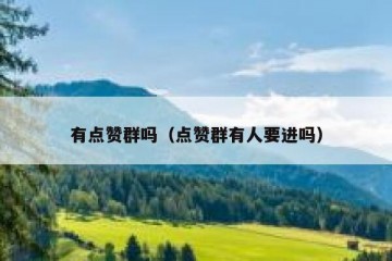 有点赞群吗（点赞群有人要进吗）