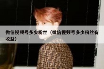 微信视频号多少粉丝（微信视频号多少粉丝有收益）