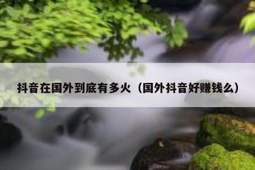 抖音在国外到底有多火（国外抖音好赚钱么）