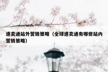 速卖通站外营销策略（全球速卖通有哪些站内营销策略）