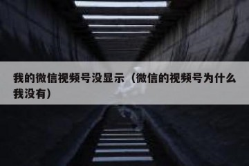 我的微信视频号没显示（微信的视频号为什么我没有）