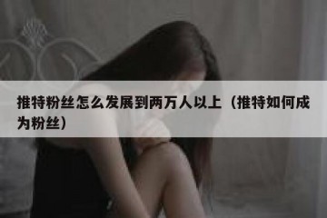 推特粉丝怎么发展到两万人以上（推特如何成为粉丝）