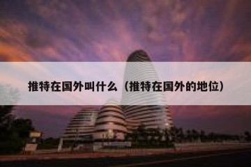 推特在国外叫什么（推特在国外的地位）