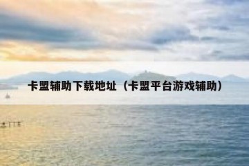 卡盟辅助下载地址（卡盟平台游戏辅助）