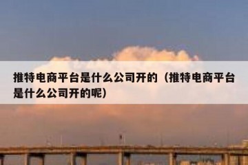 推特电商平台是什么公司开的（推特电商平台是什么公司开的呢）