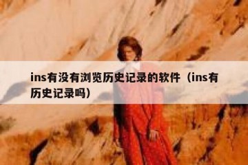 ins有没有浏览历史记录的软件（ins有历史记录吗）