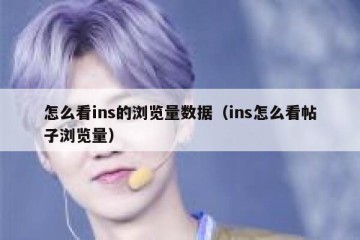 怎么看ins的浏览量数据（ins怎么看帖子浏览量）