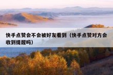 快手点赞会不会被好友看到（快手点赞对方会收到提醒吗）
