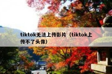tiktok无法上传影片（tiktok上传不了头像）