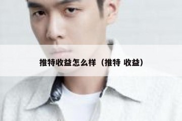 推特收益怎么样（推特 收益）