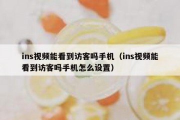 ins视频能看到访客吗手机（ins视频能看到访客吗手机怎么设置）