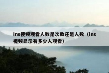 ins视频观看人数是次数还是人数（ins视频显示有多少人观看）