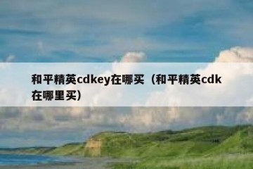 和平精英cdkey在哪买（和平精英cdk在哪里买）