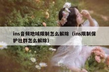 ins音频地域限制怎么解除（ins限制保护社群怎么解除）
