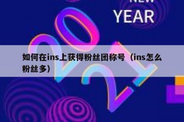 如何在ins上获得粉丝团称号（ins怎么粉丝多）