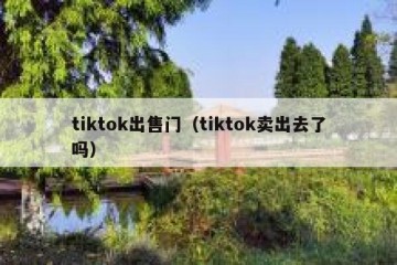 tiktok出售门（tiktok卖出去了吗）