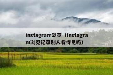 instagram浏览（instagram浏览记录别人看得见吗）