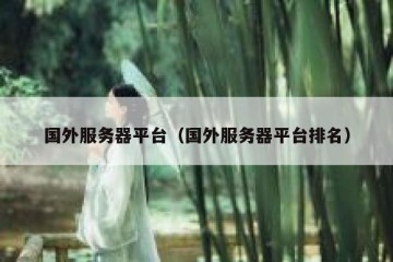 国外服务器平台（国外服务器平台排名）