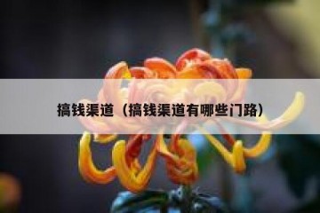 搞钱渠道（搞钱渠道有哪些门路）