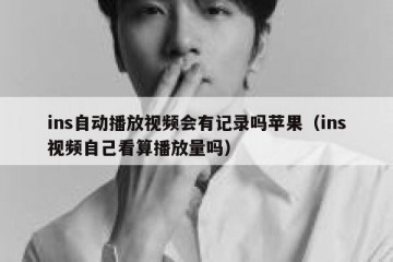 ins自动播放视频会有记录吗苹果（ins视频自己看算播放量吗）