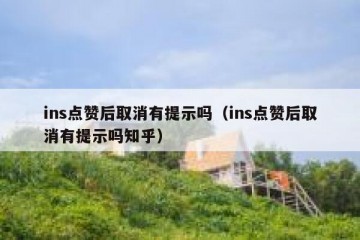 ins点赞后取消有提示吗（ins点赞后取消有提示吗知乎）