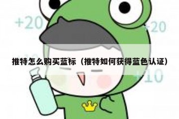 推特怎么购买蓝标（推特如何获得蓝色认证）