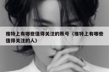 推特上有哪些值得关注的账号（推特上有哪些值得关注的人）