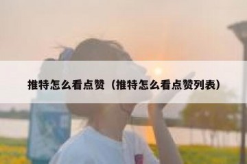 推特怎么看点赞（推特怎么看点赞列表）