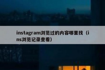 instagram浏览过的内容哪里找（ins浏览记录查看）