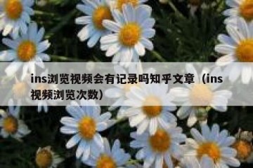 ins浏览视频会有记录吗知乎文章（ins视频浏览次数）