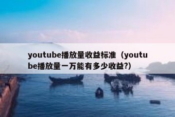 youtube播放量收益标准（youtube播放量一万能有多少收益?）