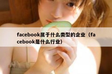 facebook属于什么类型的企业（facebook是什么行业）
