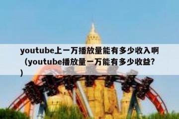 youtube上一万播放量能有多少收入啊（youtube播放量一万能有多少收益?）