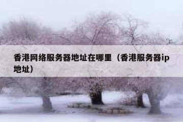香港网络服务器地址在哪里（香港服务器ip地址）
