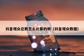 抖音观众总数怎么计算的啊（抖音观众数据）
